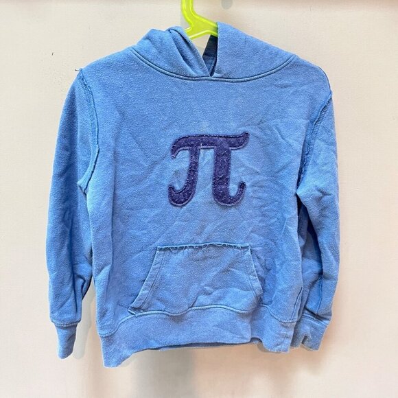 Peek Kids Pi Symbol Hoodie Sweatshirt‎ Blue Youth Size 4-5 - Picture 1 of 6